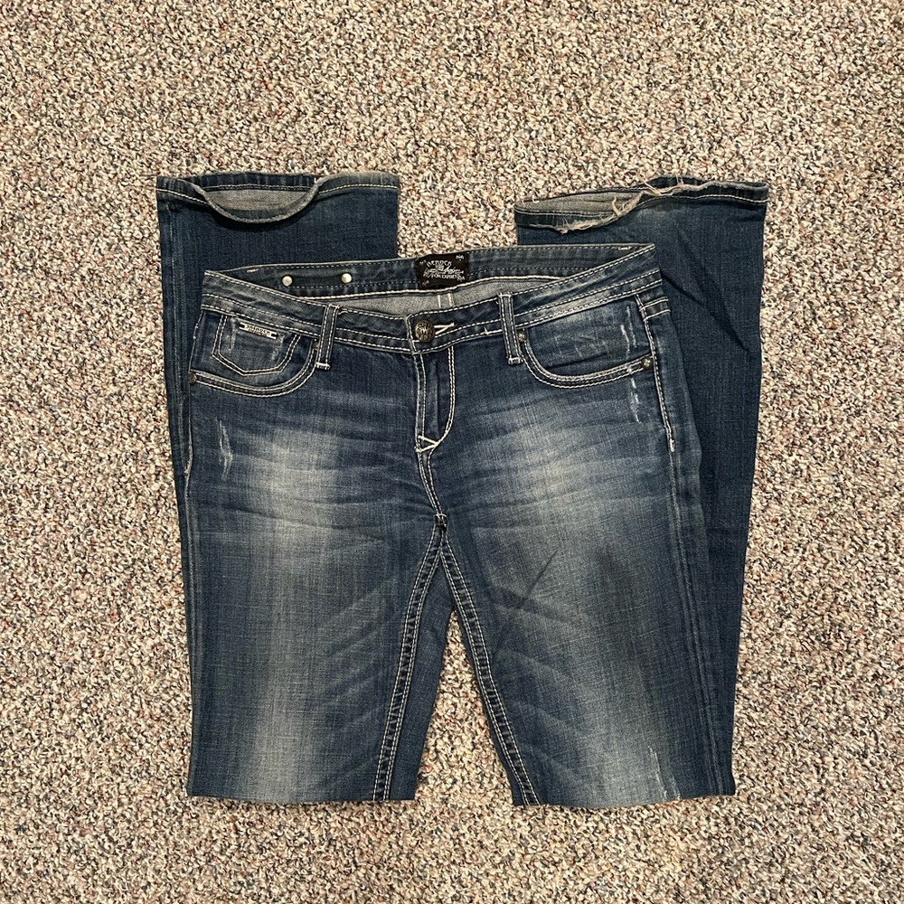 Express denim jeans, size 6L, medium wash